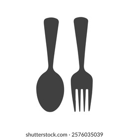 The Elegance of a Fork and Spoon in Shadow