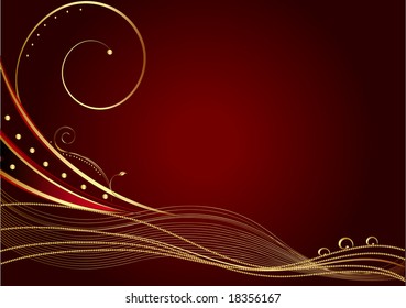 Elegance gold background - vector illustration