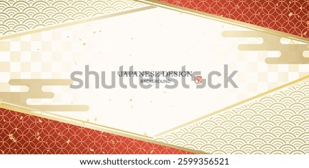 Elegance gold Japanese pattern background.