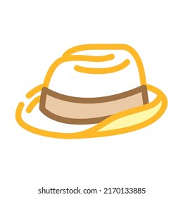 elegance hat color icon vector. elegance hat sign. isolated symbol illustration