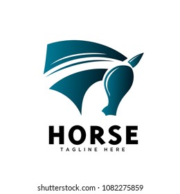 Elegance head horse logo