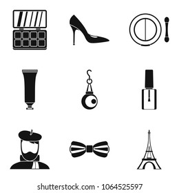 Elegance icons set. Simple set of 9 elegance vector icons for web isolated on white background
