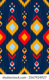 The elegance of Ikat lies in its vibrant colors and intricate designs, blending heritage with modern sophistication for a timeless aesthetic