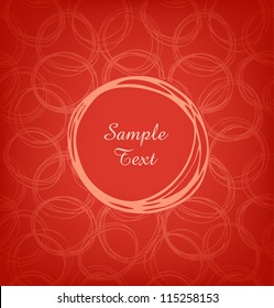 Elegance invitation card with circles. (Texture behind the circle panel is complete and seamless). Design elements on seamless retro background, cd cover template with copy space