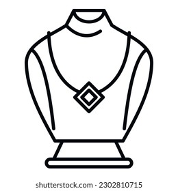 Elegance jewelry dummy icon outline vector. Luxury bust. Woman value