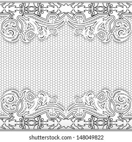 Elegance lace floral background. Vector illustration.