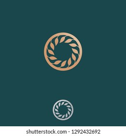 Elegance letter O with leaf for your best business symbol. Design letter vector icon symbol. Vector illustration EPS.8 EPS.10