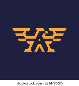Elegance Letter A Shaped A Hawk Editable Vector