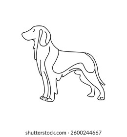 The Elegance of a Dog’s Line Art Design.