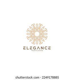 diseño de logotipo de elegancia con flor