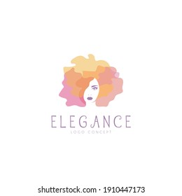 Elegance Logo Design Symbol Template Flat Style Vector Illustration	