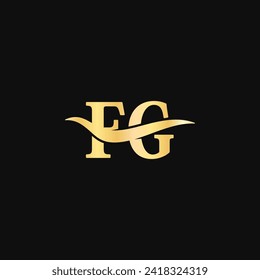 Elegance Logo letter F.G Symbol design, Deluxe typography vector of initial business name Minimalist logotype