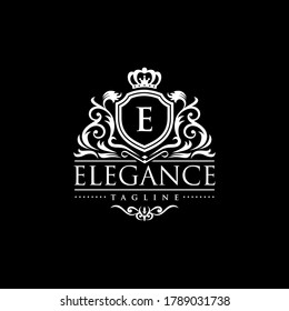 Logotipo de elegancia - Vector de cresta real