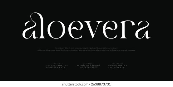 Elegance luxuries alphabet letters font typography elegant wedding classic lettering serif fonts decorative vintage retro logo design vector logo for brand
