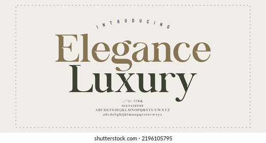 Elegance Luxury wedding alphabet font. Typography elegant classic lettering serif fonts decorative vintage retro for logo. vector illustration