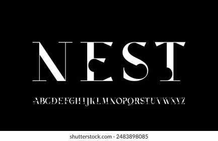 Elegance Luxury wedding alphabet font. Typography elegant classic lettering serif fonts decorative vintage retro for logo.