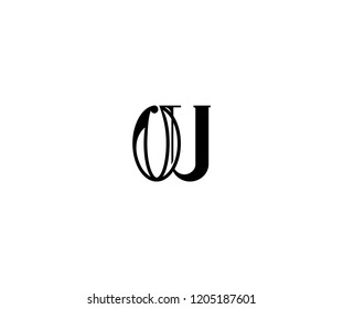 Elegance Monogram Letter OU Linked Minimalist Logo