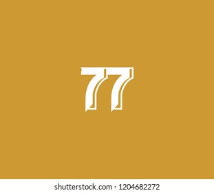 Elegance Monogram Number 77 Logo