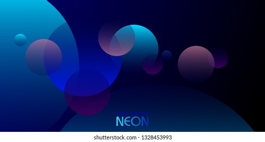 Elegance pattern abstract blue and violet neon bubbles background for parallax effect scrolling landing page.