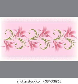 Elegance pattern with flowers