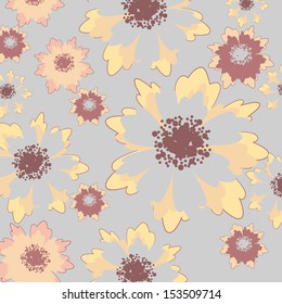 Elegance pattern with flowers. Abstract floral background