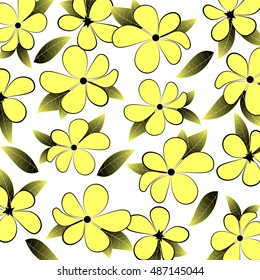 Elegance pattern with flowers. Abstract floral background. 