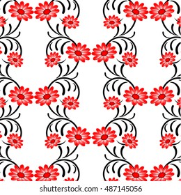 Elegance pattern with flowers. Abstract floral background. 