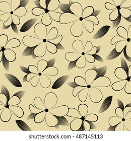 Elegance pattern with flowers. Abstract floral background. 