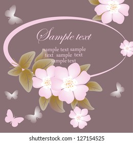 Elegance pattern with flowers. Abstract greeting card. Wedding card or invitation with abstract floral background.