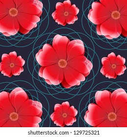 Elegance pattern with flowers. Abstract greeting card. Wedding card or invitation with abstract floral background.