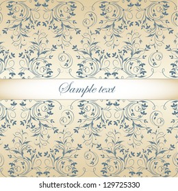 Elegance pattern with flowers. Abstract greeting card. Wedding card or invitation with abstract floral background.