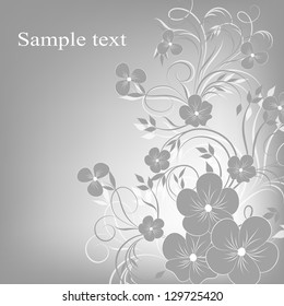 Patrón de elegancia con flores. Tarjeta de felicitación Abstractas. Tarjeta de Boda o invitación con fondo floral abstracto.