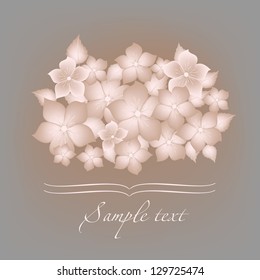 Elegance pattern with flowers. Abstract greeting card. Wedding card or invitation with abstract floral background.