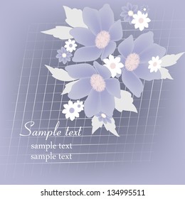 Elegance pattern with flowers. Abstract greeting card. Wedding card or invitation with abstract floral background.