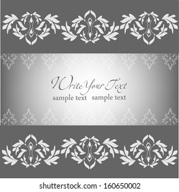Elegance pattern with flowers. Abstract greeting card. Wedding card or invitation with abstract floral background.