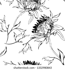 Elegance pattern with flowers and leaf. Floral vector illustration. 