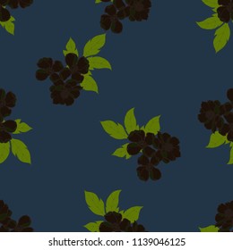 Elegance pattern with flowers and leaf.Floral vector illustration.
