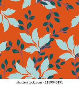 Elegance pattern with flowers and leaf.Floral vector illustration.
