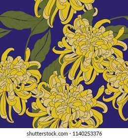 Elegance pattern with flowers and leaf.Floral vector illustration.
