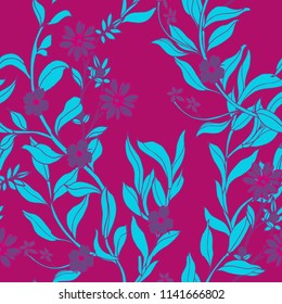 Elegance pattern with flowers and leaf.Floral vector illustration.
