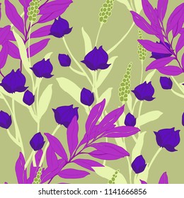 Elegance pattern with flowers and leaf.Floral vector illustration.
