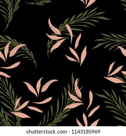 Elegance pattern with flowers and leaf.Floral vector illustration.
