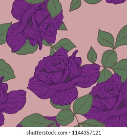 Elegance pattern with flowers and leaf.Floral vector illustration.
