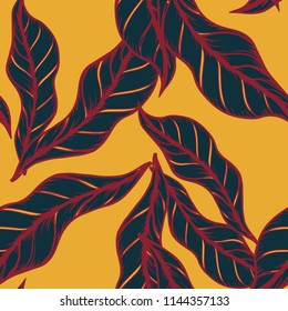 Elegance pattern with flowers and leaf.Floral vector illustration.
