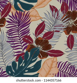 Elegance pattern with flowers and leaf.Floral vector illustration.
