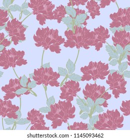 Elegance pattern with flowers and leaf.Floral vector illustration.
