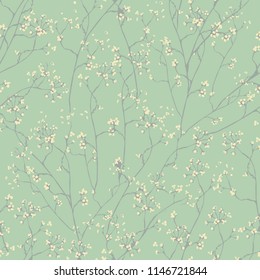 Elegance pattern with flowers and leaf.Floral vector illustration.
