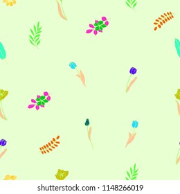 Elegance pattern with flowers and leaf.Floral vector illustration.