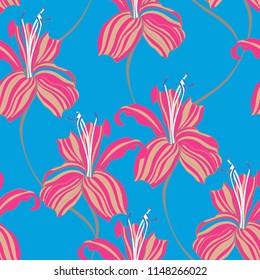 Elegance pattern with flowers and leaf.Floral vector illustration.