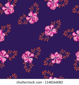 Elegance pattern with flowers and leaf.Floral vector illustration.